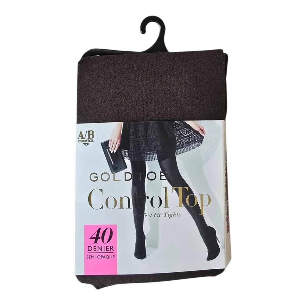 GOLDTOE Control Top Tights 40 Denier Semi Opaque A/B Brown